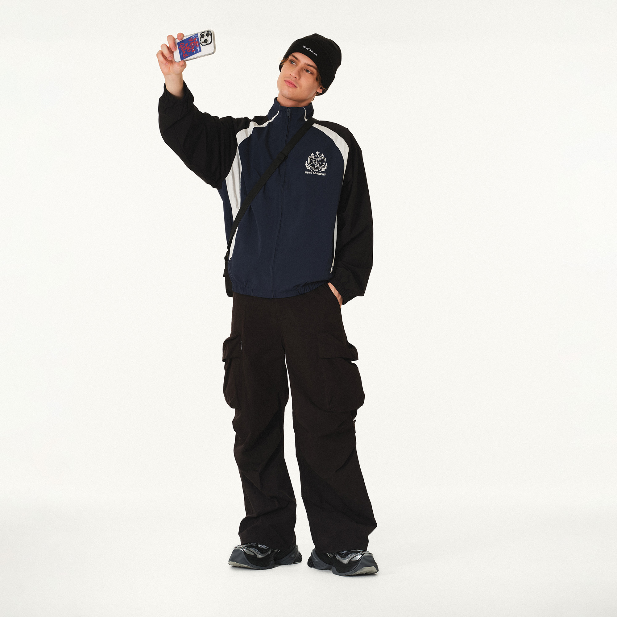 NPNG 復古運動撞色拼接風衣 NPA25BW0012-FW144