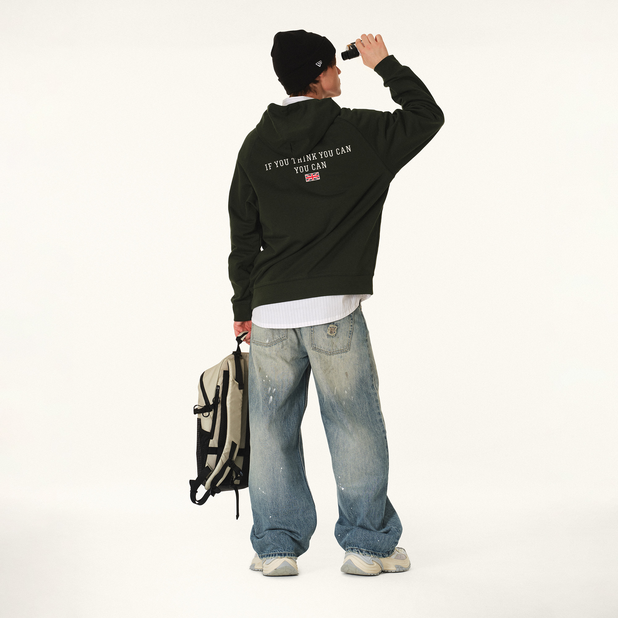 NPNG 插肩袖有帽衛衣 NPA25BW0017-FW138