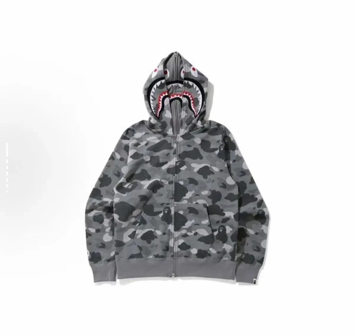 BAPE 迷彩鲨鱼连帽拉链卫衣