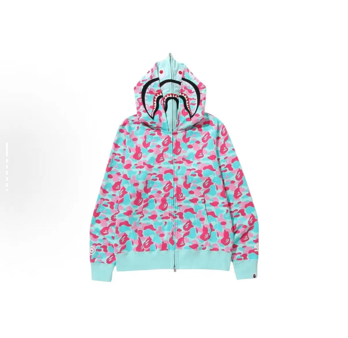 BAPE 迷彩鲨鱼连帽拉链卫衣