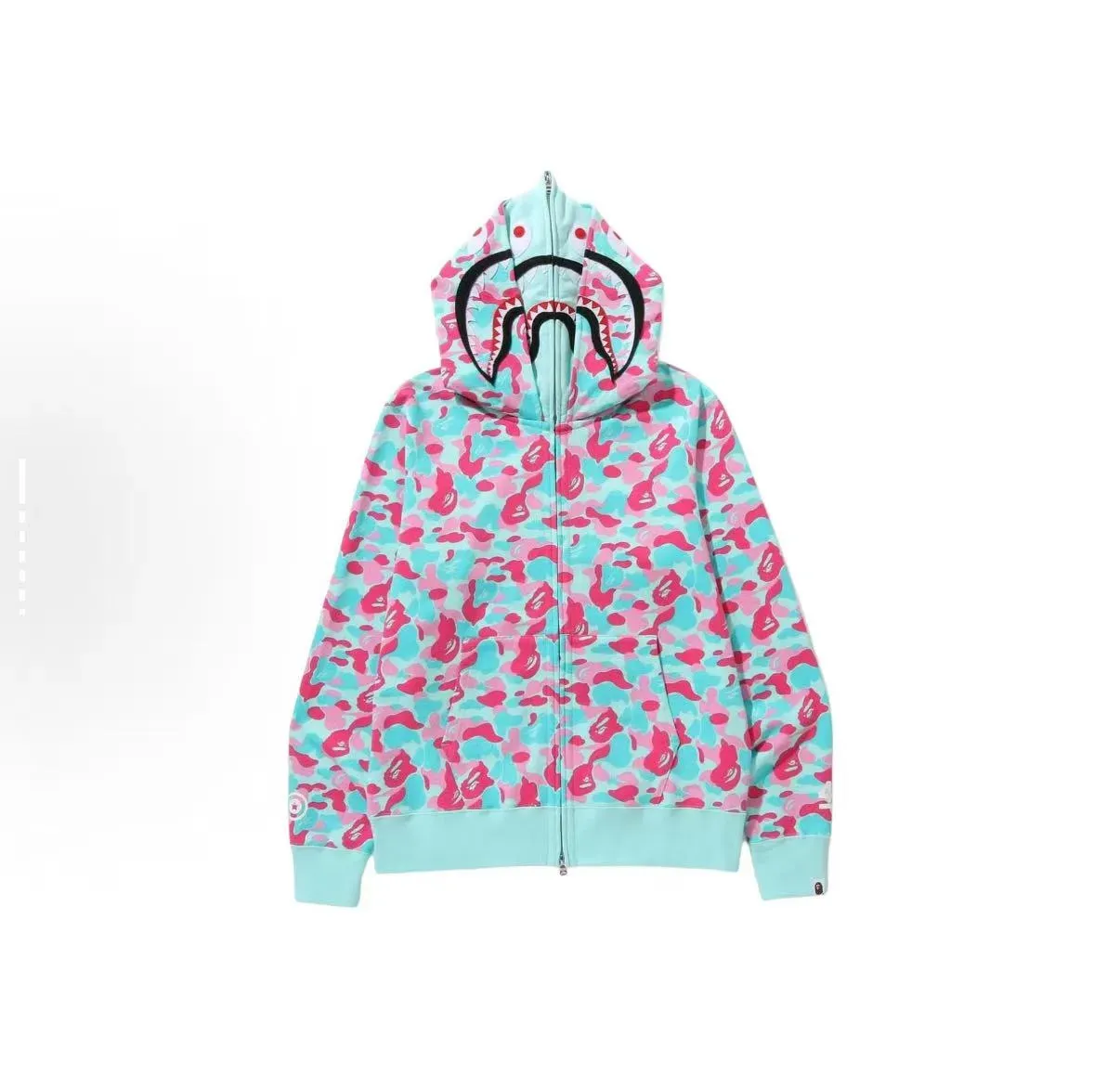 BAPE 迷彩鲨鱼连帽拉链卫衣