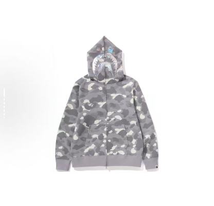 BAPE 迷彩鲨鱼连帽拉链卫衣