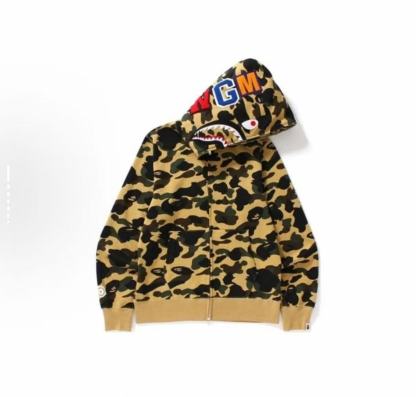 BAPE 迷彩鲨鱼连帽拉链卫衣