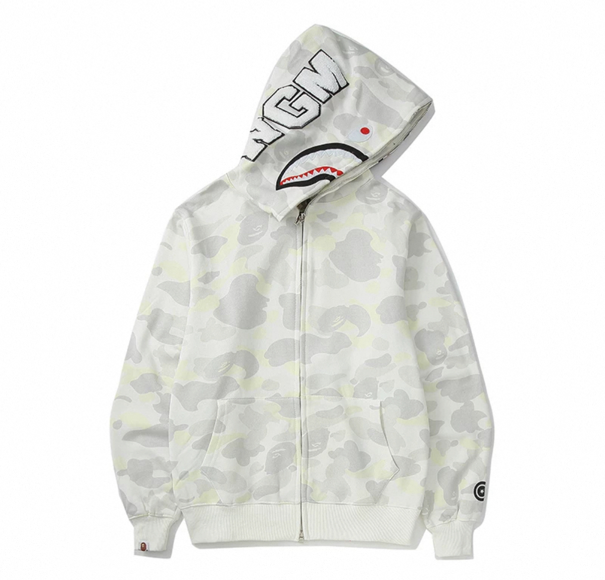 BAPE 迷彩鲨鱼连帽拉链卫衣