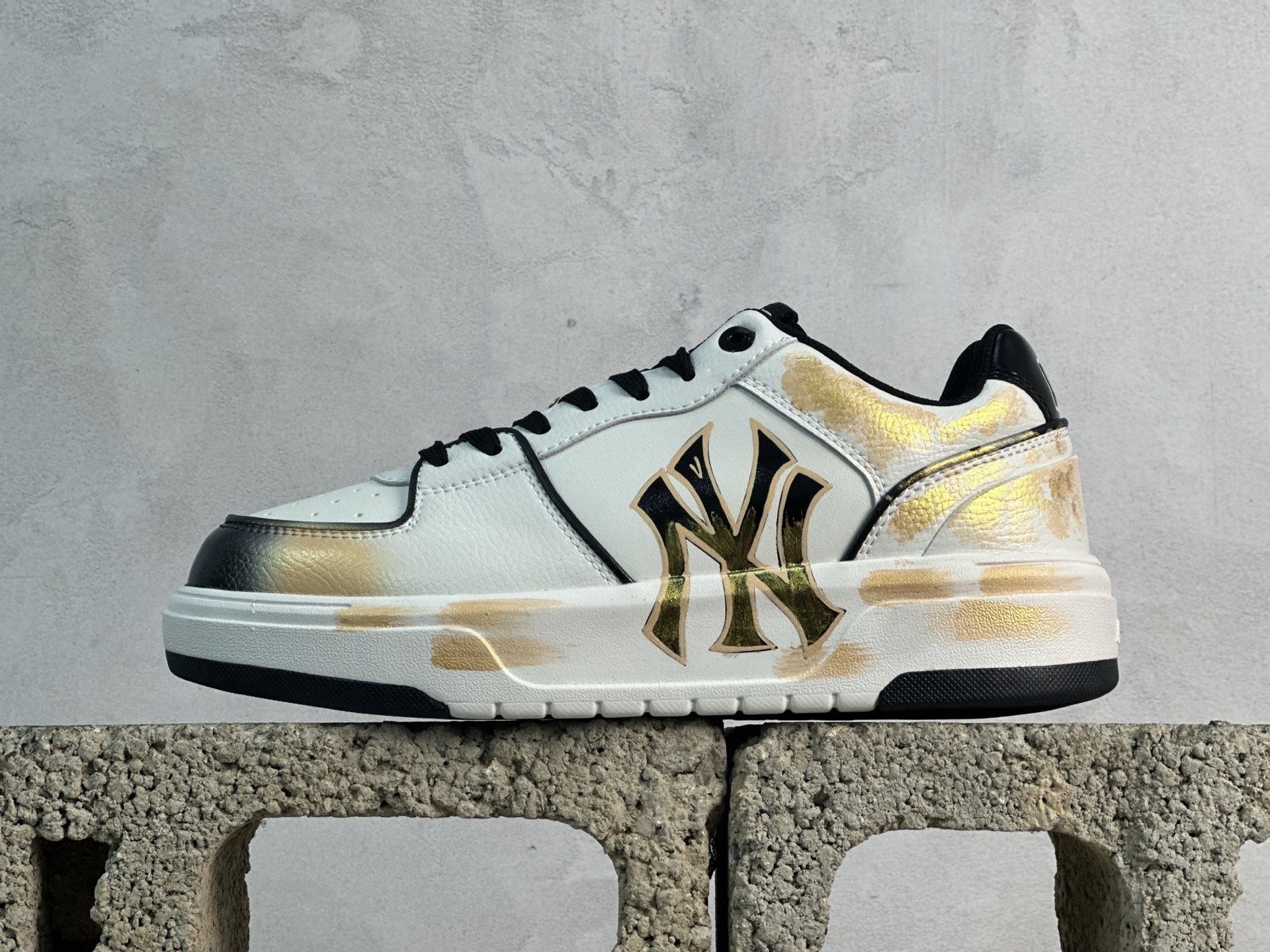 MLB NY 印花網紅學長老爹鞋 定制塗鴉惡作劇