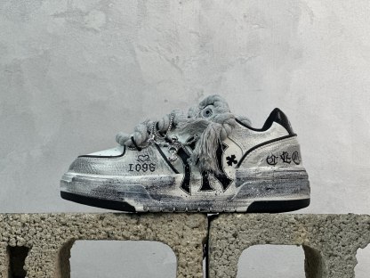 MLB NY 印花網紅學長老爹鞋 定制塗鴉惡作劇