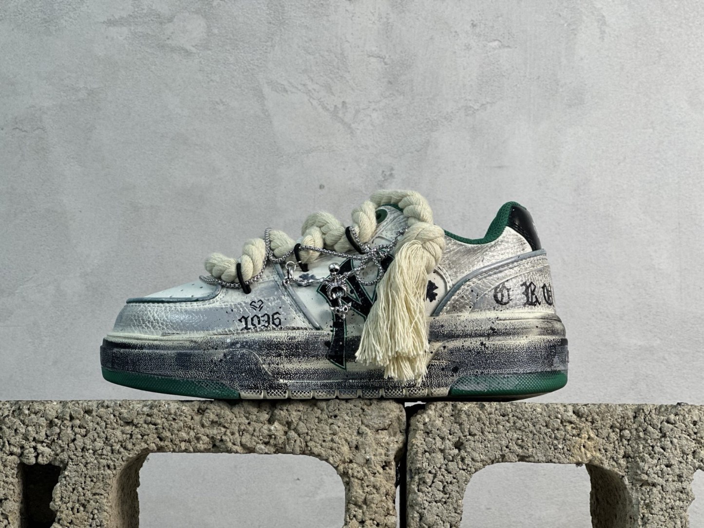 MLB NY 印花網紅學長老爹鞋 定制塗鴉惡作劇