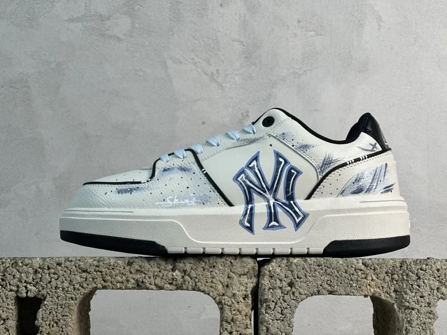 MLB NY 印花網紅學長老爹鞋 定制塗鴉惡作劇