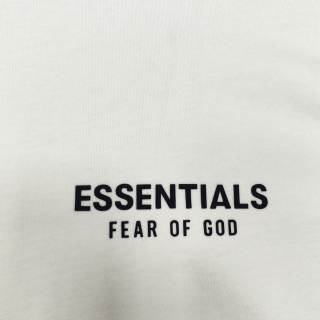 Essentials FW23 Essentials Shorts Smoke 纯色松紧直筒美式重磅 休闲短袖 男女同款 