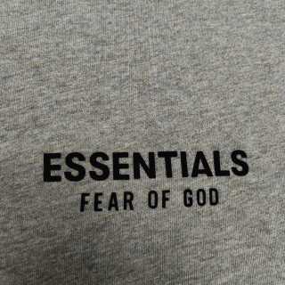 Essentials FW23 Essentials Shorts Smoke 纯色松紧直筒美式重磅 休闲短袖 男女同款 