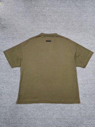Fear of God Essentials Fall24 BACK TO SCHOOL系列 Womens Tri-Blend Crewneck Tee 字母印花圆领宽松短款短袖T恤 男女同款