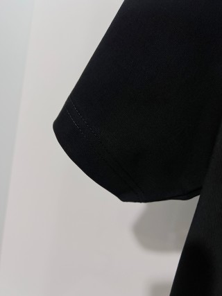 Chrome Hearts/克罗心 高品质320克圆领短袖T恤 品牌经典 前后马蹄印十字架梵文刺绣字母LOGO 男女同款