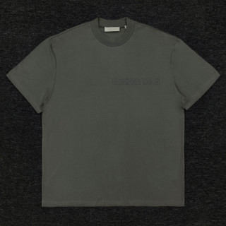 Essentials FW23 Essentials Shorts Smoke 纯色松紧直筒美式重磅 休闲短袖 男女同款 