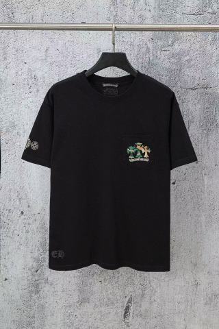 克罗心ins迷彩色蛋黄色线飞镖十字架马蹄纯棉短袖T恤个性街头潮潮半截袖