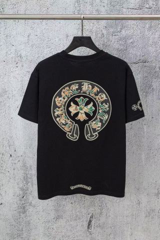 克罗心ins迷彩色蛋黄色线飞镖十字架马蹄纯棉短袖T恤个性街头潮潮半截袖