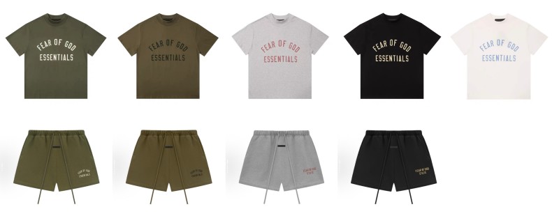 Fear of God Essentials Fall24 BACK TO SCHOOL系列 Womens Tri-Blend Crewneck Tee 字母印花圆领宽松短款短袖T恤 男女同款
