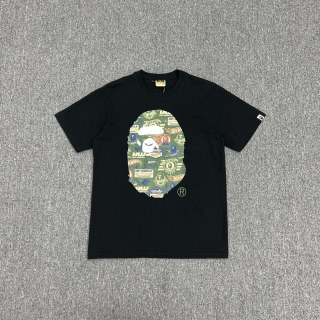 BAPE X HOT WHEELS风火轮联名猿人头印花 短袖T恤