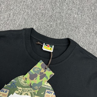BAPE X HOT WHEELS风火轮联名猿人头印花 短袖T恤