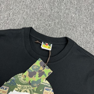 BAPE X HOT WHEELS风火轮联名猿人头印花 短袖T恤