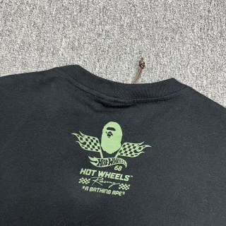BAPE X HOT WHEELS风火轮联名猿人头印花 短袖T恤