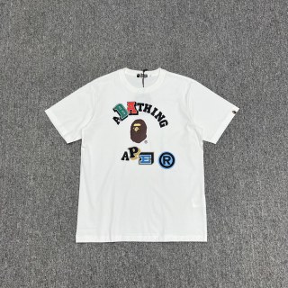 BAPE 彩色字母猿人头印花短袖T恤
