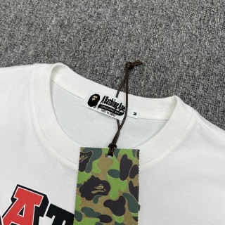 BAPE 彩色字母猿人头印花短袖T恤