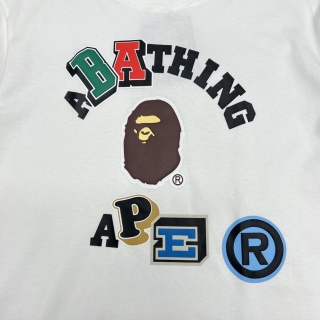 BAPE 彩色字母猿人头印花短袖T恤