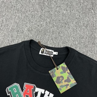 BAPE 彩色字母猿人头印花短袖T恤