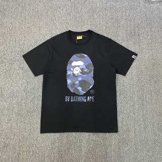 BAPE迷彩猿人头字母印花短袖T恤 