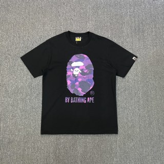 BAPE迷彩大猿人头字母印花短袖T恤