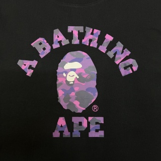 BAPE迷彩猿人头字母印花短袖T恤 