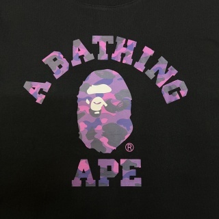 BAPE迷彩猿人头字母印花短袖T恤 