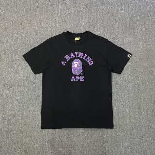 BAPE迷彩猿人头字母印花短袖T恤 