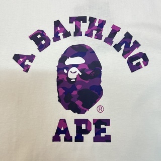 BAPE迷彩猿人头字母印花短袖T恤 