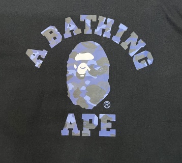 BAPE迷彩猿人头字母印花短袖T恤 