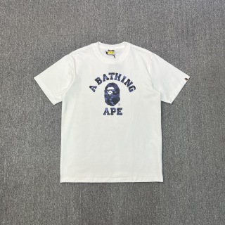 BAPE迷彩猿人头字母印花短袖T恤 