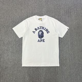 BAPE迷彩猿人头字母印花短袖T恤 