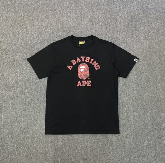 BAPE迷彩猿人头字母印花短袖T恤 