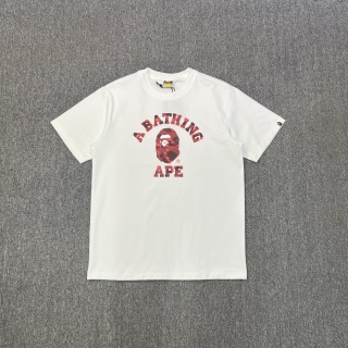 BAPE迷彩猿人头字母印花短袖T恤 