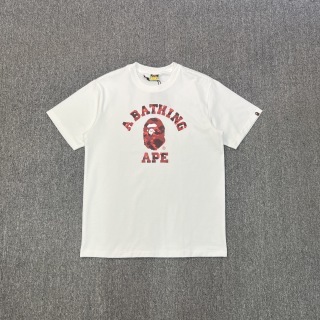 BAPE迷彩猿人头字母印花短袖T恤 