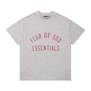 Fear of God Essentials Fall24 BACK TO SCHOOL系列 Womens Tri-Blend Crewneck Tee 字母印花圆领宽松短款短袖T恤 男女同款