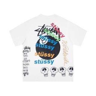 stussy 斯图西 美式潮牌宽松版型短袖t恤系列 SS24 THERMAL STOCK TEE 夏季系列 Logo徽标印花罗纹领口