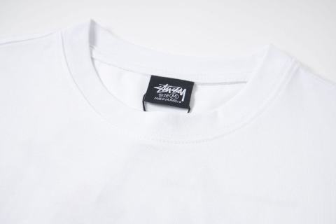 stussy 斯图西 美式潮牌宽松版型短袖t恤系列 SS24 THERMAL STOCK TEE 夏季系列 Logo徽标印花罗纹领口