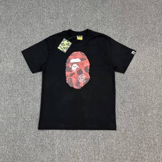 BAPE x CLOT 联名款 SS25 胸前迷彩图案圆领短袖陈冠希同款