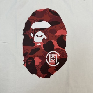 BAPE x CLOT 联名款 SS25 胸前迷彩图案圆领短袖陈冠希同款