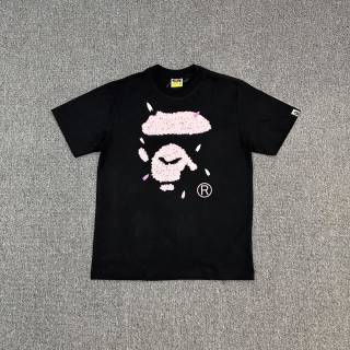 BAPE SS25sakura樱花系列 猿人樱花图案徽标短袖