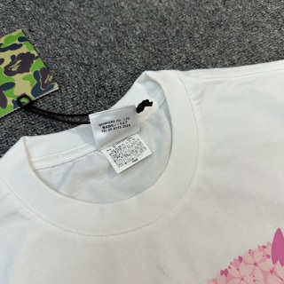 BAPE SS25sakura樱花系列 猿人樱花图案徽标短袖