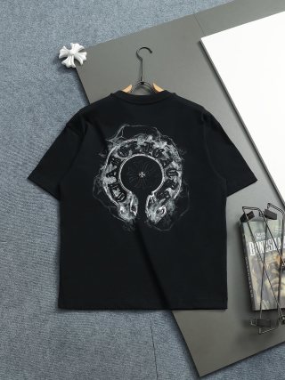 Chrome hearts ch克罗心马蹄十字架五金短袖t桖