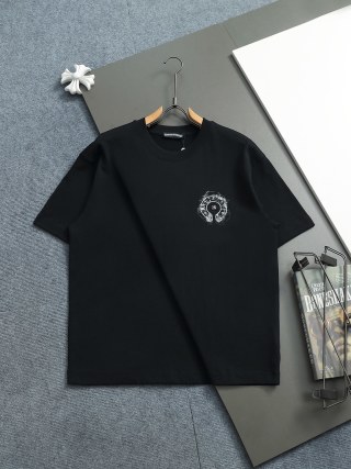 Chrome hearts ch克罗心马蹄十字架五金短袖t桖