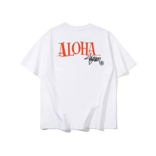 stussy 主题品牌宽松纯棉短袖T恤  